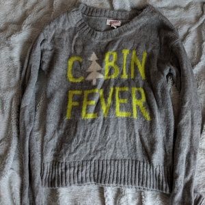 "cabin fever" knit sweater ~ arizona jeans ~ small